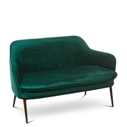 Dark green Metal frameHR foamRound tapered powder coated metal legs