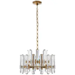 Hand-Rubbed Antique Brass Crystal