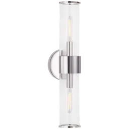 Polished Nickel Clear Glass