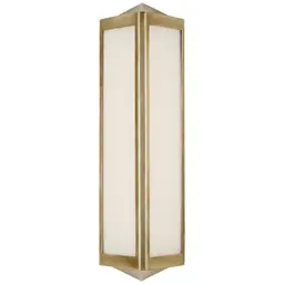 Natural Brass White Glass