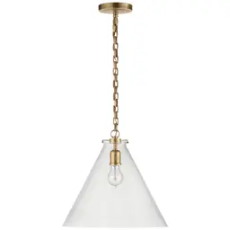Hand-Rubbed Antique Brass Clear Glass