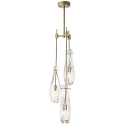 light brushed brass finish | clear glass S
