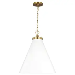 Matte White and Burnished Brass