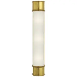 Antique-Burnished Brass Frosted Glass
