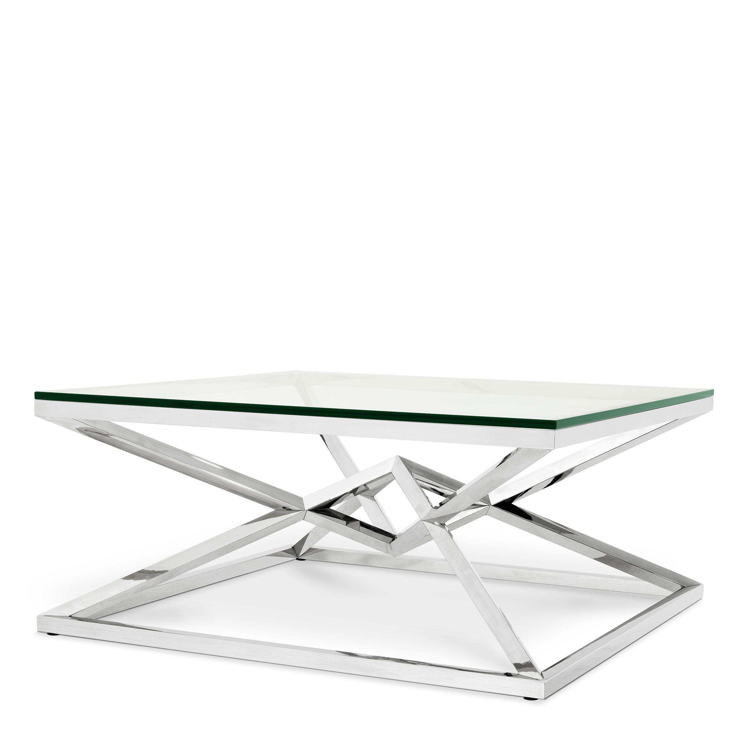 polished stainless steel | clear glass