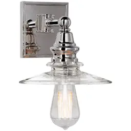 Polished Nickel Clear Glass