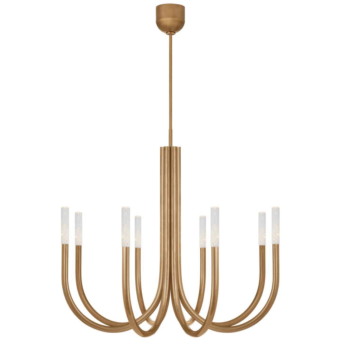 Antique-Burnished Brass Seeded Glass