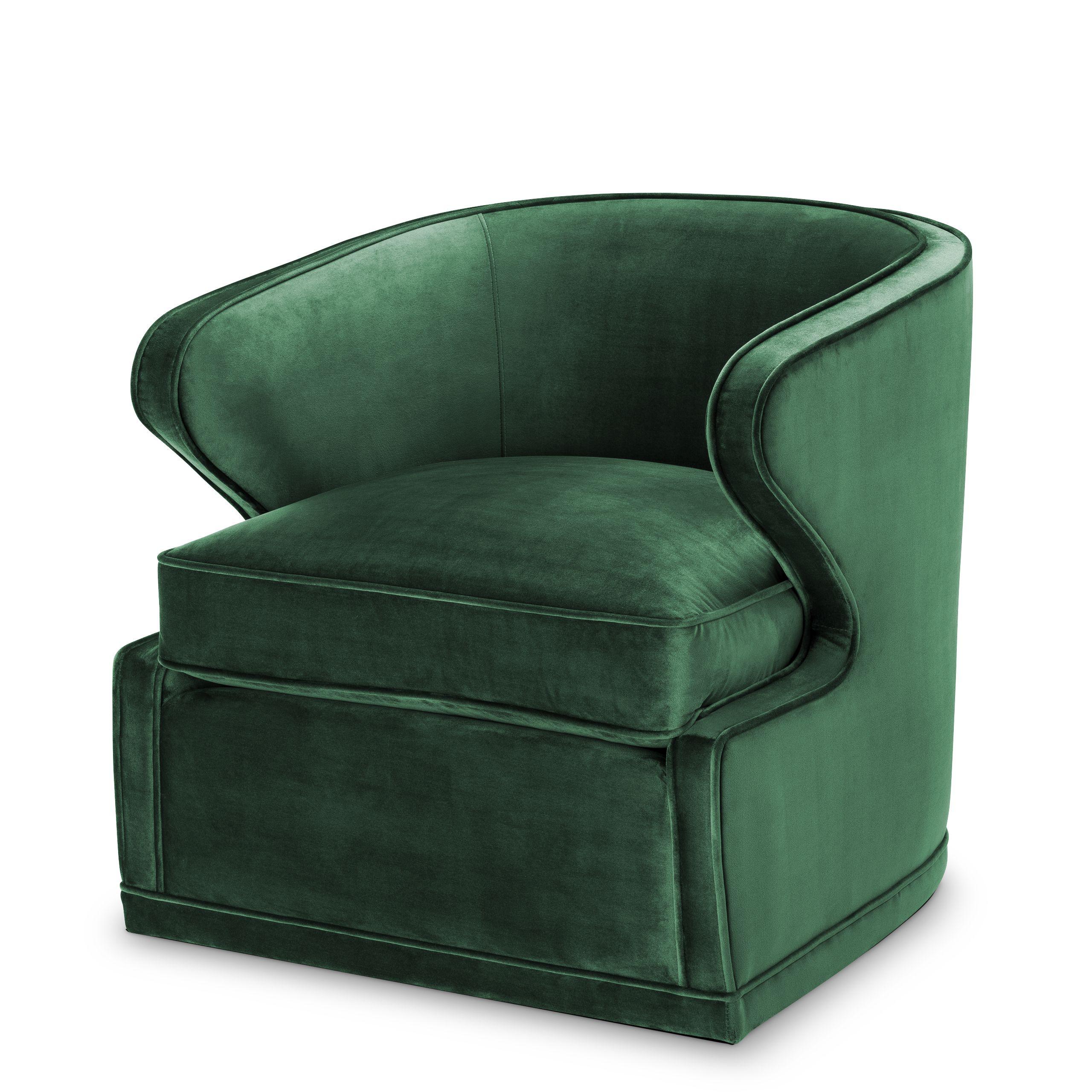 roche green velvet | swivel base