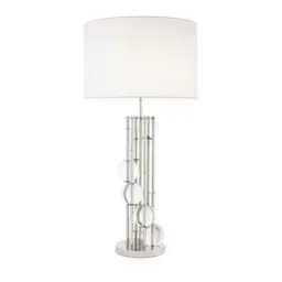 nickel finish | crystal glass white shade