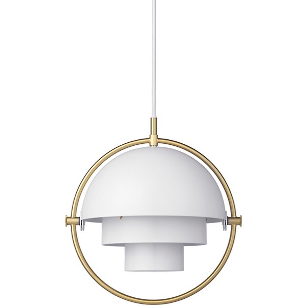Matte White with Brass, Glass