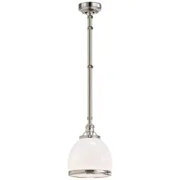 Polished Nickel White Glass
