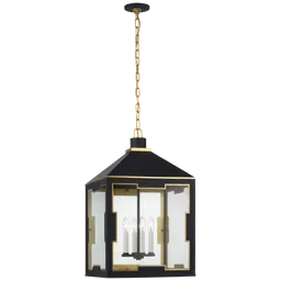 Matte Black and Gild Clear Glass