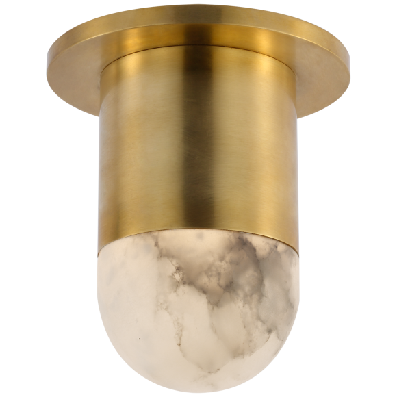 Antique-Burnished Brass Alabaster