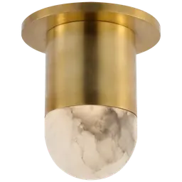Antique-Burnished Brass Alabaster