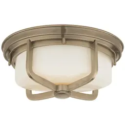 Antique Nickel White Glass