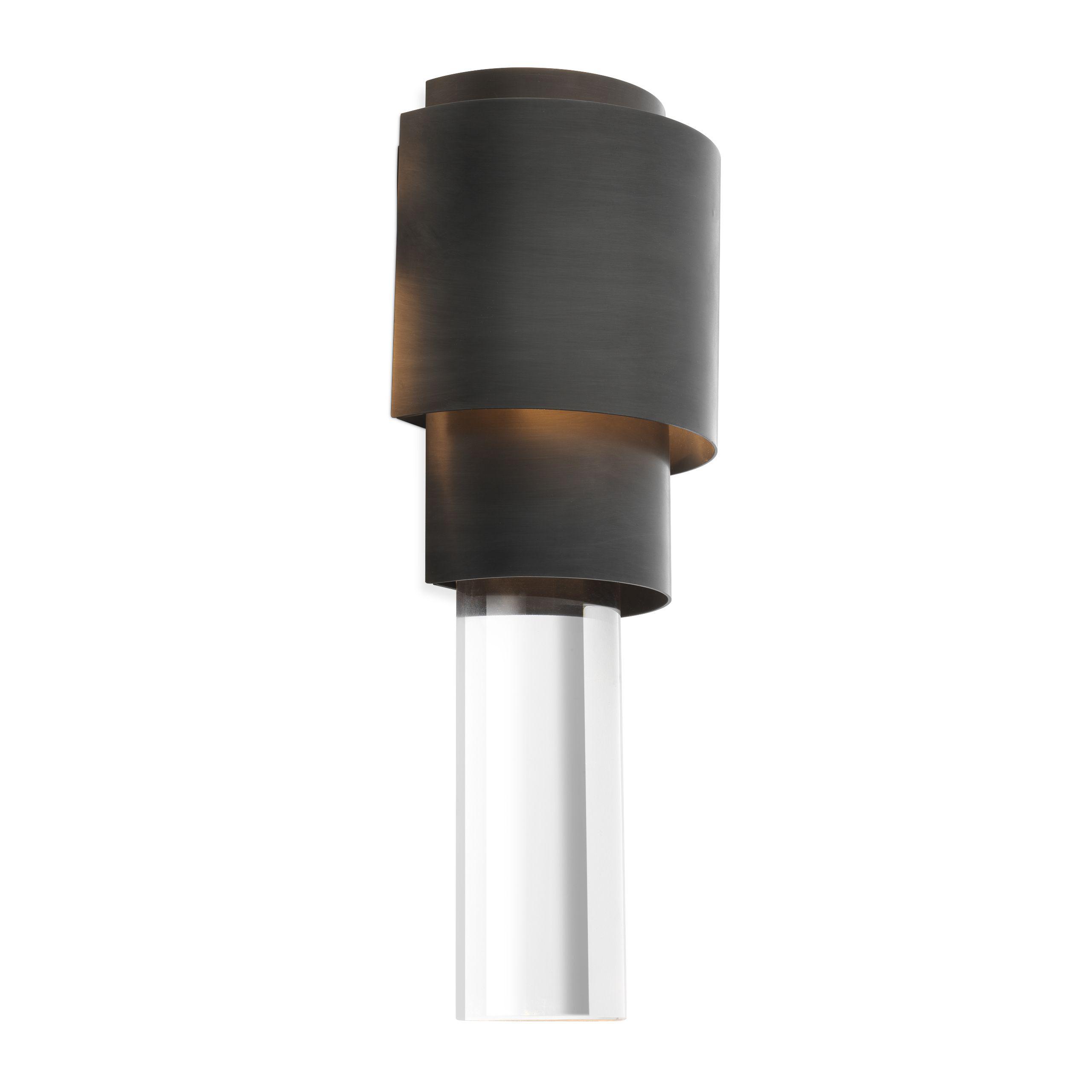 bronze finish | crystal glass