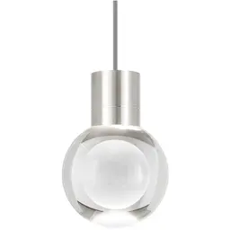 Satin Nickel Clear 1-LITE Gray Cord