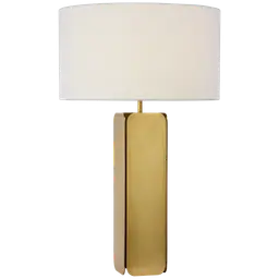 Hand-Rubbed Antique Brass 18" x 18" x 10" Linen