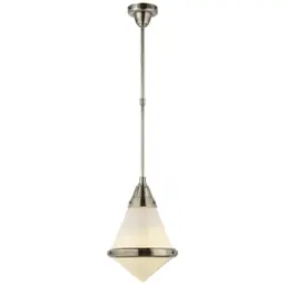 Antique Nickel White Glass
