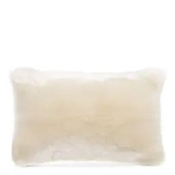 white faux fur rectangular