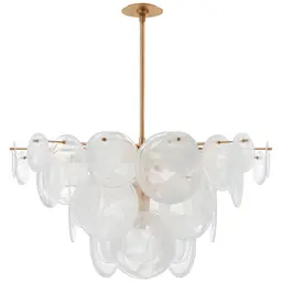 Gild White Strie Glass