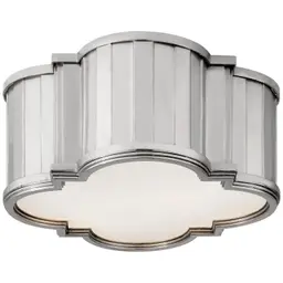Polished Nickel White Glass