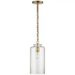 Hand-Rubbed Antique Brass Clear Glass