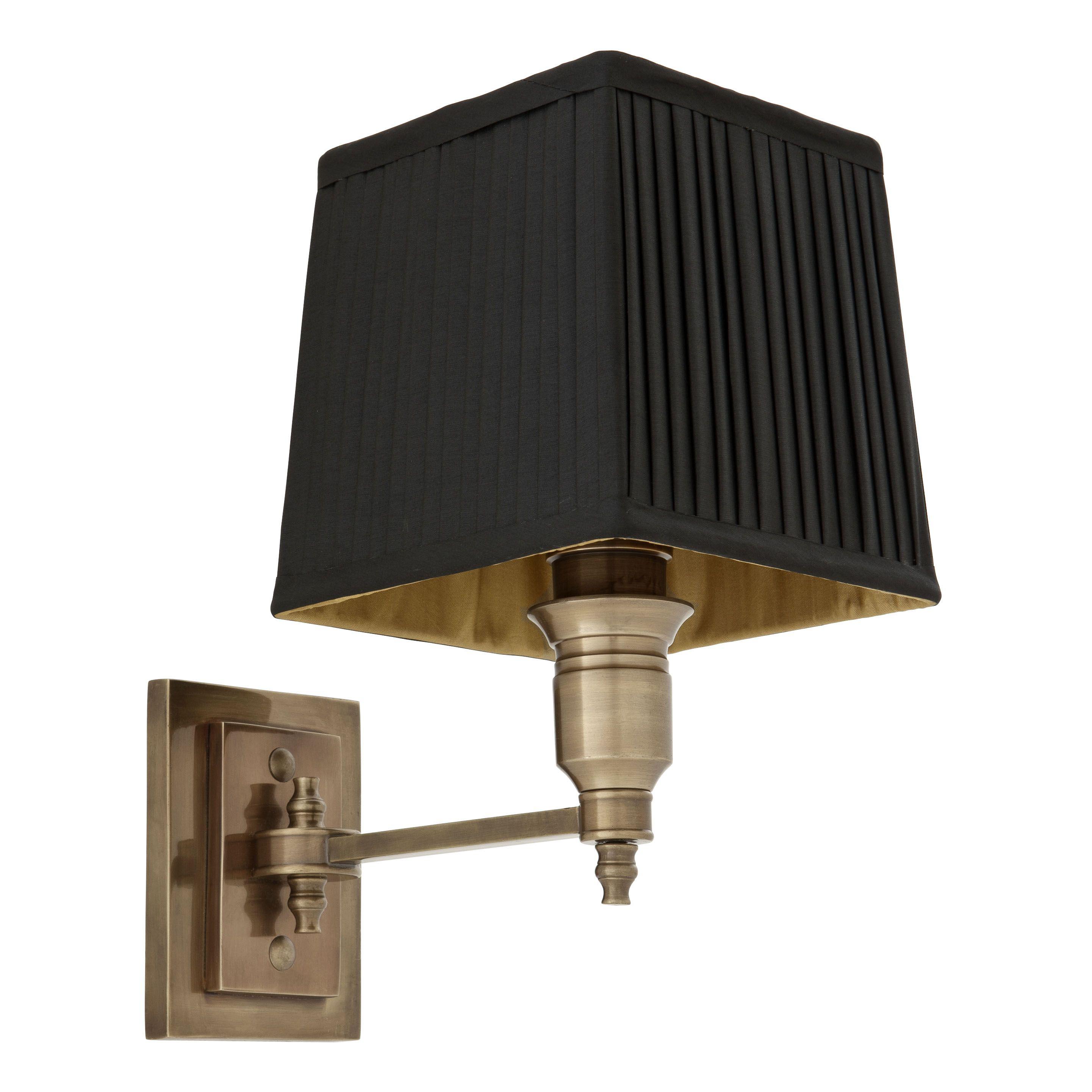 antique brass finish black shade