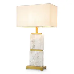 antique brass finish | white marble L
