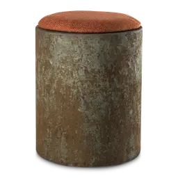 Orange MDFResin based with fabric cushion