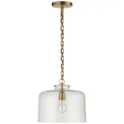 Hand-Rubbed Antique Brass Clear Glass