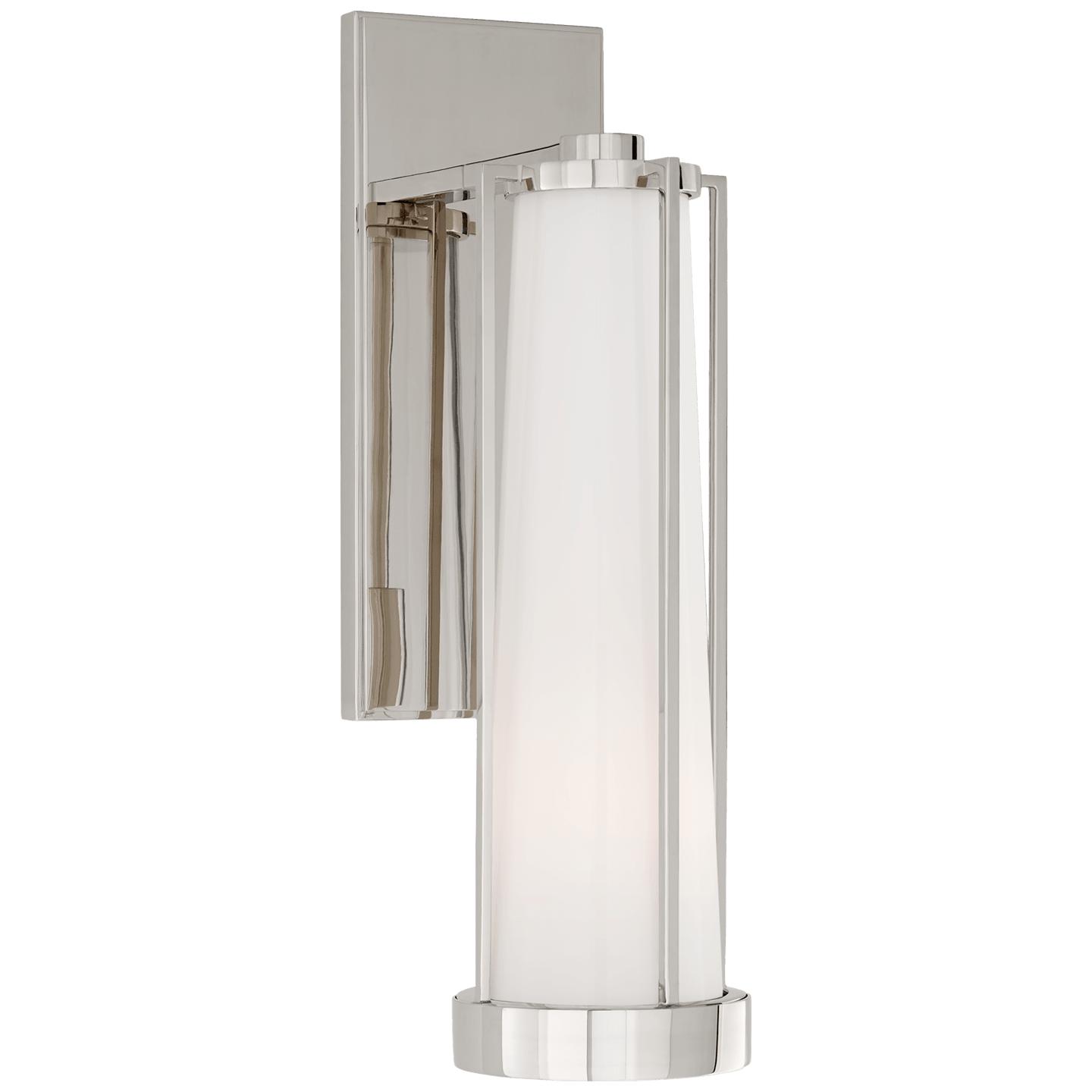 Polished Nickel White Glass