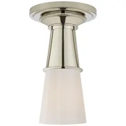 Polished Nickel White Glass