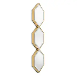 gold finish | bevelled mirror glass