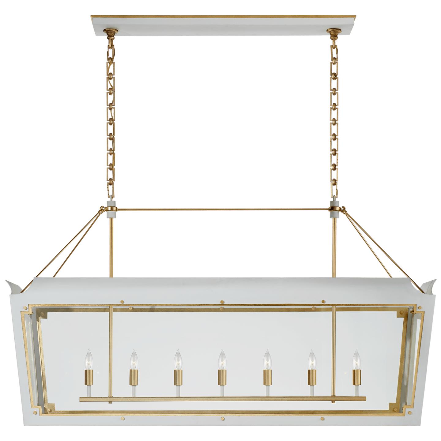 Soft White with Gild Clear Glass