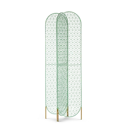 Turquoise Painted iron with brass welded joints