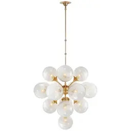 Hand-Rubbed Antique Brass White Glass