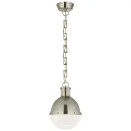 Antique Nickel White Glass