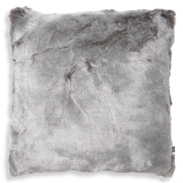 grey faux fur square