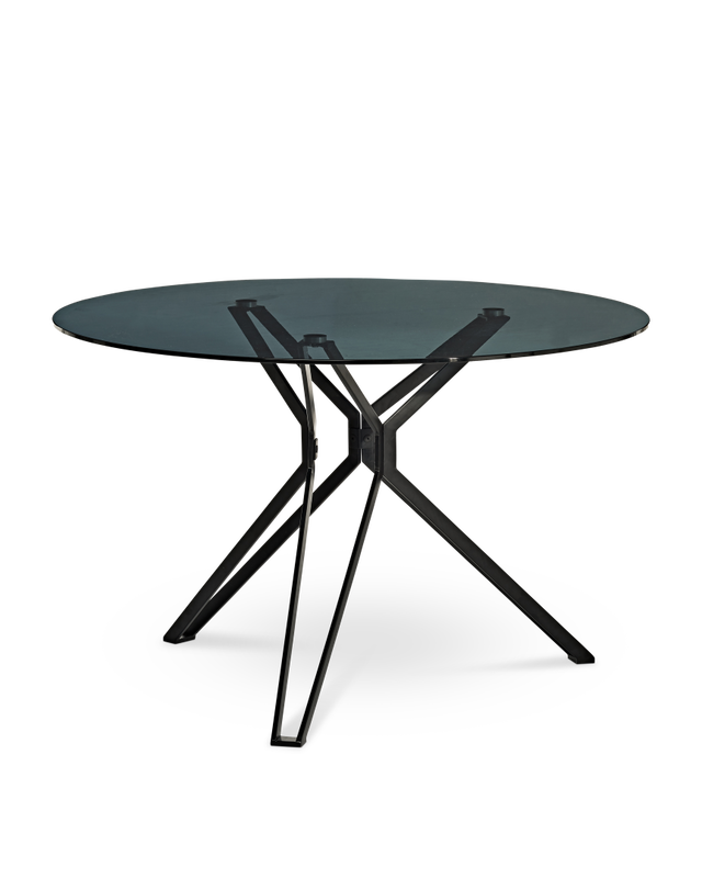 Black Stainless steel frame with glass top