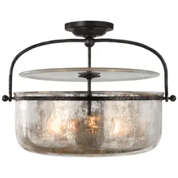 Aged Iron Mercury Glass