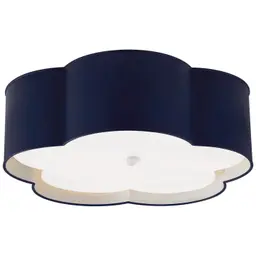 French Navy and White Frosted Acrylic
