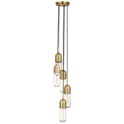 Hand-Rubbed Antique Brass Clear Glass
