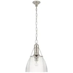 Polished Nickel Clear Glass