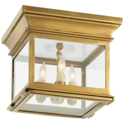 Antique-Burnished Brass Clear Glass