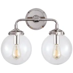 Polished Nickel Clear Glass