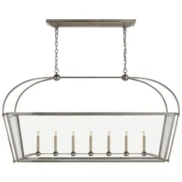 Antique Nickel Clear Glass
