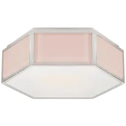 Blush and Polished Nickel Frosted Glass