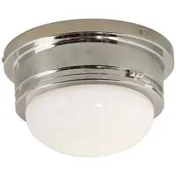 Polished Nickel White Glass