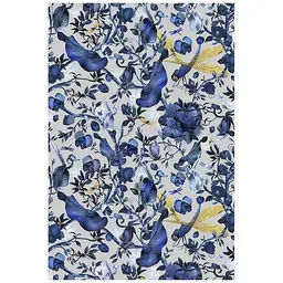 6 ft 2 in x 9 ft 9 in,Blue Grey,Low Pile Polyamide